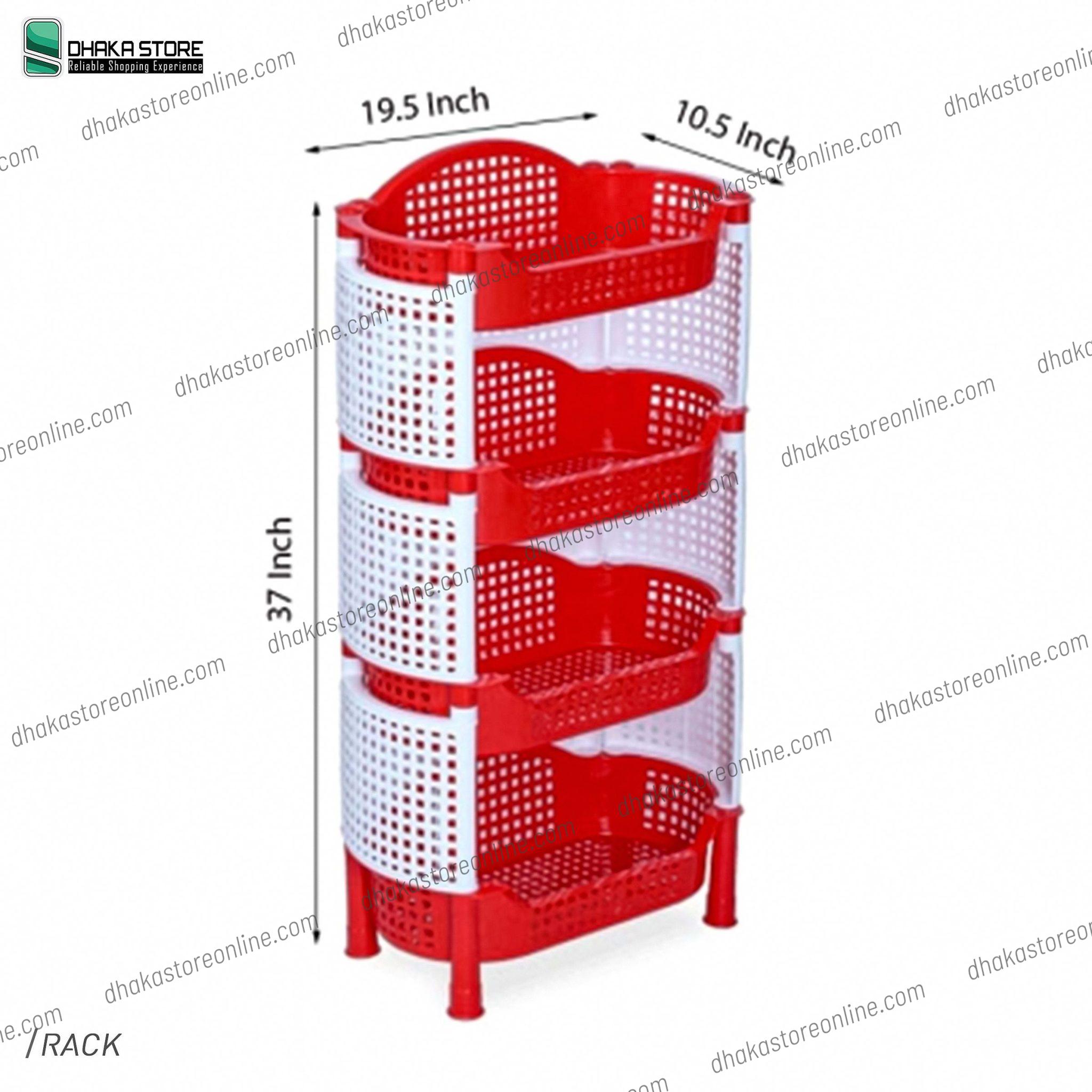 RFL Plastic Premium Shoe Rack - Red | Dhaka Store | Plastic Rack Price ...